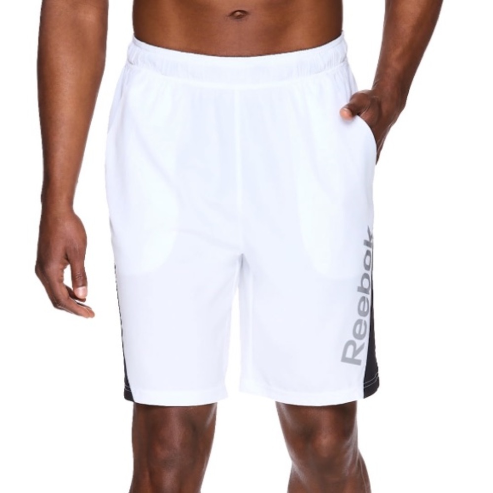 Reebok Mens Active Empowered Woven Short White Large